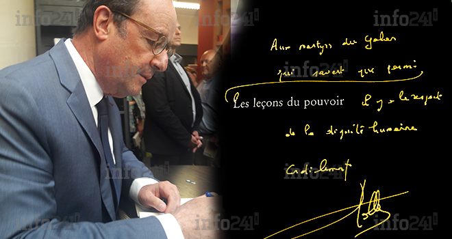 François Hollande dédie « Les leçons du pouvoir » aux martyrs du Gabon